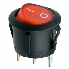 Кнопка выключатель круглый одноклавишный Ø 20/22 мм (6А 250В)